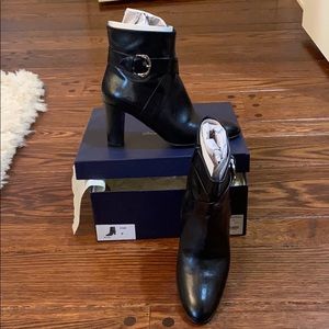 Heeled ankle boots with buckle detail